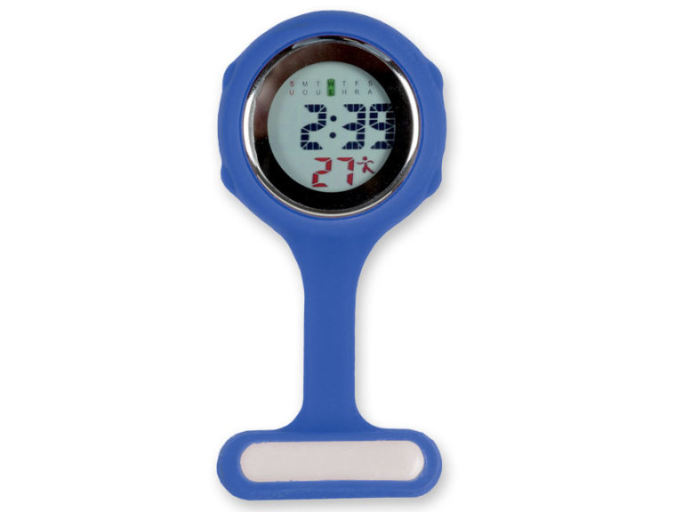 Orologio Da Infermiere In Silicone Con Spilla Da Balia – Colorato, Nuovo Con Etichette