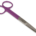 FORBICI RETTE PUNTE ALTERNE - anelli viola - 14 cm