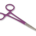 PINZA EMOSTATICA RETTA - anelli viola - 16 cm