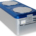CONTAINER CON VALVOLA grande h200 mm - blu forato