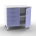 UNITÀ BASE DOPPIA 4 cassetti + 1 porta con 2 scaffali - colore a richiesta